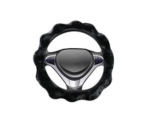 Fuzzy Steering Wheel Cover - Soft Plush, Car Interior Accessories | Comfortable Plush Cover, Warm Grip for Drivers, Men and Women, Cozy Design Features, Suitable for Sedans, Trucks, SUVs, RVs