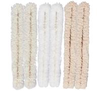 Fuzzy Sticks, 6 Pcs Pipe Cleaner Craft 39 Inch Flexible Plush Fluffy Pipe Cleaners Bulk with Iron Wire Multi Colored DIY Assorted Bright Chenille Stems for Art and Crafts, 3 Colors