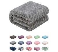 Fuzzy Throw Blanket, Plush Fleece Blankets for Adults, Toddler, Boys and Girls, Warm Soft Blankets and Throws for Bed, Couch, Sofa, Travel and Outdoor, Camping (Throw(50"x70"), L-Flint Gray)