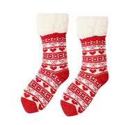 Fuzzy Warm Slipper Socks Women Winter Floor Socks Lined With Reading Socks Cozy Sleeping Reindeer Socks for Home Daily Life Walking Outdoor Xmas Gifts (B, One Size)
