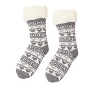 Fuzzy Warm Slipper Socks Women Winter Floor Socks Lined With Reading Socks Cozy Sleeping Reindeer Socks for Home Daily Life Walking Outdoor Xmas Gifts (C, One Size)