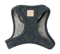 FuzzYard Life Corduroy Step in Dog Harness | Size S | Stylish Premium Corduroy Design in Slate Grey Perfect for Everyday Walks
