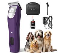 FuzzyFix Dog Clippers Professional for Thick Hair, Low Noise Clippers Cordless Ergonomic Design with 2-Speed,Dog Grooming Clippers for Cockapoos Labradoodles Poodles & Cavapoos