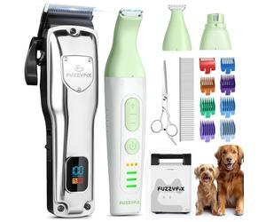 FuzzyFix Dog Grooming Kit, Dog Clippers for Grooming for Thick Heavy Coats