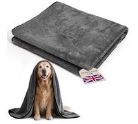 FuzzyFlavor Microfibre Dog Towels for Drying Dogs & Cats | 120×70 cm Quick Drying Towel for Dog Bath, Shower, Washing & Cleaning | Dog Accessories for Dog Medium/Large | Dog Gifts & Camping Essentials