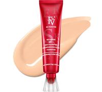 FV 2PCS Liquid Foundation Lightweight Medium Coverage Oil Control Concealer Waterproof Cream Hydrating Foundation for Flawless Makeup for Dry and Combination Skin (Nourishing Classic Ivory)