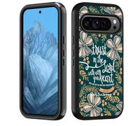 FVAENDHIO Case for Google Pixel 10/10 Pro & Google Pixel 9/9 Pro, Heavy Duty 3 in 1 Hybrid Military Grade Shockproof Drop Full-Body Protective Cover, Bible Verse Quotes Proverbs 3:5
