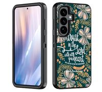 FVAENDHIO Case for Samsung Galaxy S26 Plus/ S25 Plus/ S24 Plus 6.7 Inch, Heavy Duty 3 in 1 Hybrid Military Grade Shockproof Drop Full-Body Protective Cover, Bible Verse Quotes Proverbs 3:5