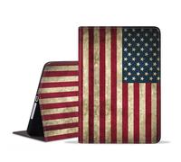 FVAENDHIO Case for Samsung Galaxy Tab A11 Plus/ A11+ 11" 2025 / A9+/ A9 Plus 2023, Protective Leather Case, Adjustable Stand Auto Wake/Sleep Smart Cover, Vintage USA American Flag