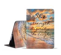 FVAENDHIO Case for Samsung Galaxy Tab A11 Plus/ A11+ 11" 2025 / A9+/ A9 Plus 2023, Protective Leather Case, Adjustable Stand Auto Wake/Sleep Smart Cover, Christian Quotes Bible Verse Proverbs 31:25