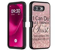 FVAENDHIO for T-Mobile Revvl 8 Case, Heavy Duty 3 in 1 Hybrid Military Grade Shockproof Drop Full-Body Protective Phone Cover for T-Mobile Revvl 8 5G, Christian Quote Bible Verse Philippians 4-13