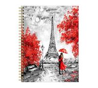 FVBAO Spiral Journal Notebook for Women,A5 College Ruled Notebooks 6"x 8.4", 120 Pages (60 Sheets) Lined Journal with Premium Thick Paper,Perfect for School Office Home(Oil Painting Paris)