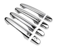 FVBFCDX Handle Protector Compatible with Civic for 9th for Gen 2012 2013 2014 2015 Car Exterior Door Handle Moulding Cover Trim with/Keyless Entry Decor(Silver Smart)