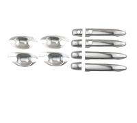 FVBFCDX Handle Protector Compatible with Toyota for Wish for XE10 2003 2004 2005 2006 2007 2008 2009 Carbon Fiber Door Handle Bowl Cover Trim Chrome Decoration(Chrome 2 Smart C)