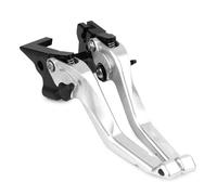 FVBFCDX Handlebar Lever Compatible with for FZ1 N S 2001 2002 2003 2004 2005 Motorcycle Accessories Short Brake Clutch Levers Adjustable Handle Control Levers(Silver)