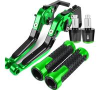 FVBFCDX Handlebar Lever Compatible with for Z750 2008-2012 for Z750L 2007-2010 Motorcycle Brake Handle Clutch Brake Levers Grips Ends CNC Folding(Green-Black)