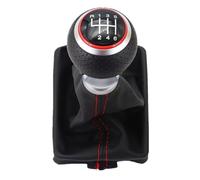 FVBFCDX Sport Shift Knobs Compatible with A6 S6 C6 2004-2011 for A4 S4 B8 8K 2007-2014 Car 5 6 for Speed Gear Stick Shift Knob Shifter Adapter Car Universal Knob Assembly(Red,6Speed)