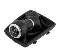 FVBFCDX Sport Shift Knobs Compatible with for A4 for S4 for B8 2007 2008 2009 2010 2011 2012 2013 2014 2015 Car Gear Shift Knob with Gaiter Boot Cover Lever Handle Head(Black,5Speed)
