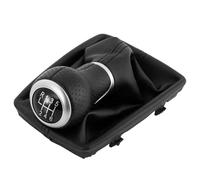 FVBFCDX Sport Shift Knobs Compatible with for A4 for S4 for B8 2007 2008 2009 2010 2011 2012 2013 2014 2015 Car Gear Shift Knob with Gaiter Boot Cover Lever Handle Head(Black,6Speed)