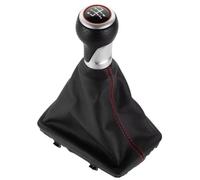 FVBFCDX Sport Shift Knobs Compatible with for A4 for S4 for B8 2007 2008 2009 2010 2011 2012 2013 2014 2015 Car Gear Shift Knob with Gaiter Boot Cover Lever Handle Head(Red,5Speed)