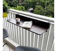 FVCHSKAUL Outdoor Balcony Railing Hanging Folding Table, Outdoor Hanging Rail Tables for Deck, Outdoor Balcony Railing Side Table, for Patio, Garden, Balcony (Size : 60cm/23.6in)