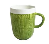 FVCTGHZ Knitted Ceramic Woolen Yarn Mug Cozy Sweater Mug Cup Coffee Milk Tea Water Cup(Green)