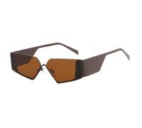 FVCTGHZ Retro Metal Sunglasses Women Small Square Sun Glasses Ladies Men Y2k Geometry Punk Eyewear Shades(Tea Tea 1PC)