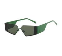 FVCTGHZ Retro Metal Sunglasses Women Small Square Sun Glasses Ladies Men Y2k Geometry Punk Eyewear Shades(RED 1PC)