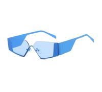 FVCTGHZ Retro Metal Sunglasses Women Small Square Sun Glasses Ladies Men Y2k Geometry Punk Eyewear Shades(Blue 1pc)