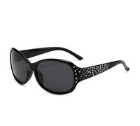 FVCTGHZ Sunglasses Diamond Polarized Women Glasses Stylist Retro Large Face Slim Trendy UV400 Protection(HC019-C1)