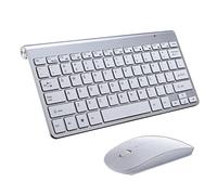 FVDPWYE 2 Pieces Keyboard Mouse .4G Slim Keyboard Mini Optical Mouse USB Material Suitable for PC Laptop, Silver