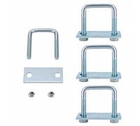 FVDPWYE 4 Pieces Shock-Absorbing Leaf Spring | Galvanized Steel U-Bolt Clamp Set, Secure Fit, Hardware, U Bolt Clamp 4 Pk L