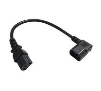 FVDPWYE Black New IEC320 C14 Male Right Angle to C13 Female