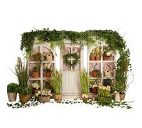 FVDPWYE Easter Theme Backdrop Festive Design Photo Background for Creating Joyful Atmosphere Suitable for Group Photos Holiday Events Interior Decoration, Beige, Thick, 220x150cm