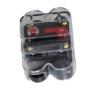 FVDPWYE Inline Circuit Breaker with Manual Mount for Car, Boat, Marine Stereo Inverter Switch, Replaces 40Amp -300Amp, Black, 40A