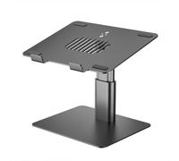 FVDPWYE Laptop Stand Adjustable Riser Holder Mount With Aluminum Alloy Frame And Silicone Pads For Cooling Saving suitable for office home study travel, Black