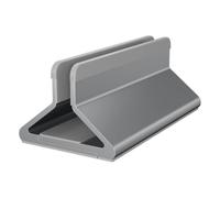 FVDPWYE Notebook Stand Adjustable Laptop Dock Holder Cradle Vertical Mount Aluminum Alloy With Silicone Lining Stable Triangular Support Space Saving suitable for shared desks, Gray