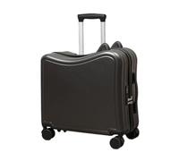 FVDPWYE on Suitcase,Carry on Size Road Essential Trolley Luggage,Travel Luggage for Children,Outdoor Trips, Black Gray