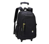 FVDPWYE Rolling Backpack Computer Backpack Portable Removable Trolley Carry on Luggage Bag Trolley Suitcase for Travel Business Men, Yellow 2 Small Wheel