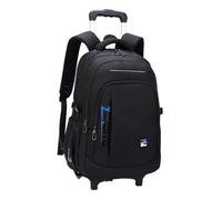 FVDPWYE Rolling Backpack Computer Backpack Portable Removable Trolley Carry on Luggage Bag Trolley Suitcase for Travel Business Men, Blue 2 Small Wheels