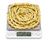 FVDZRFIE Bike Chain 11 Speed Chain Road Bike 11s 22s 33s Light 116 Links Master Link Missing Current(11s Gold 259g)