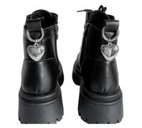 FVDZRFIE Boot Chains 2pcs Metal Hollow Stars Silver Hearts Pendant Boots Shoes Buckles Decoration Party Jewelry Snap Hook Shoes Accessories(Solid heart-2-2pcs)