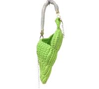 FVDZRFIE Woven Bag Handwoven Conch Shell Handbag Pure Color Crossbody Bag(Fluorescent Green)