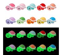 FveVqe 20 Pcs Mini Turtles, Resin Animals, Turtles Glow in the Dark, Mini Resin Turtles for DIY Craft Garden, Micro Landscape, Aquarium Dollhouse, Potted Plants and Ocean Animal Theme Decoration