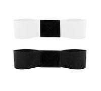 FveVqe 2Pcs Golf Connection Band, Connection Band Golf, Golf Arm Band for Strength Grip, Professional Motion Golf Arm Training Aid for Beginners Swing Improvement (Black and White)