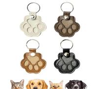 FveVqe 4Pcs Cat Hair Keychain, Leather Pet Memorial Keychain, Pet Keepsake Keyring, Dog Fur Keepsake Keyring for Pets Lovers Pet Commemorative(Multicolored)