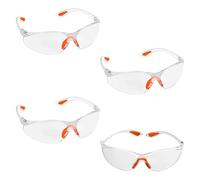 FveVqe 4Pcs Safety Glasses, Safety Glasses for Work, Anti-Fog Dust Scratch Safety Goggles Adult, Lab Eye Protection Glasses for Work Construction Laboratory Chemistry Squash Outdoor