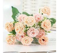 FVFIJH Artificial Lilacs Bouquet Wedding Decorative Silk Fake Flowers Auditorium Decoration Simulation Lilac Plant Purple Pink Flower-Champagne