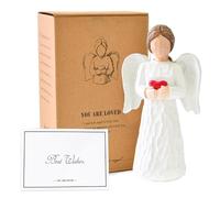 FVFVAHO Guardian Angel Gifts for Women, Angel Ornament Figurines and Statues, Resin Hand Heart Ornament for Thanksgiving Christmas Home Decor Memorial Gifts