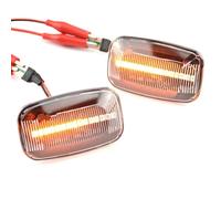 FVGOKMNA Dynamic Side Indicator Dynamic Side Marker Lights Flowing Turn Signal Light Compatible With Toyota For Land For Cruiser 100 Series 1998-2007(White)